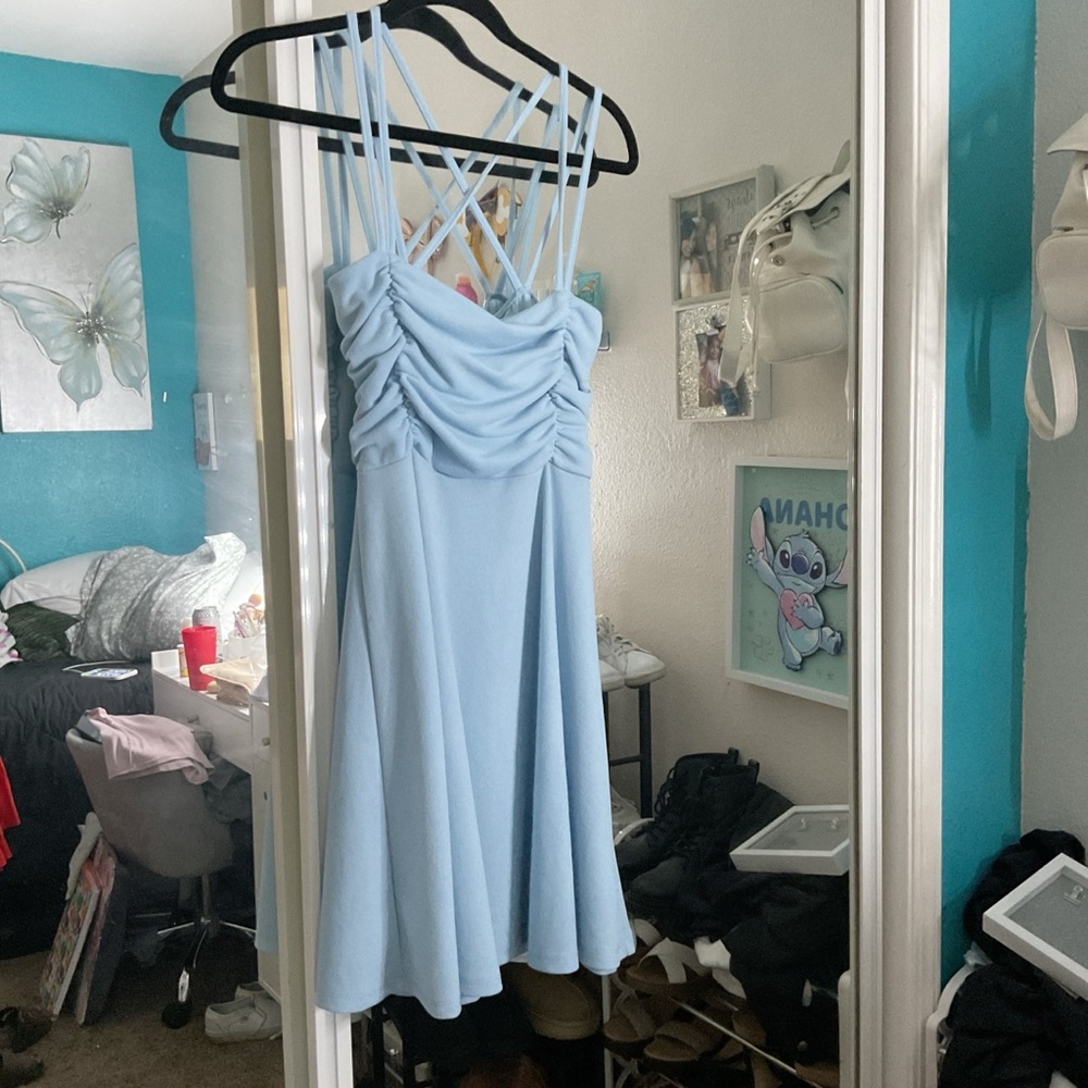 Light Blue Strappy Dress